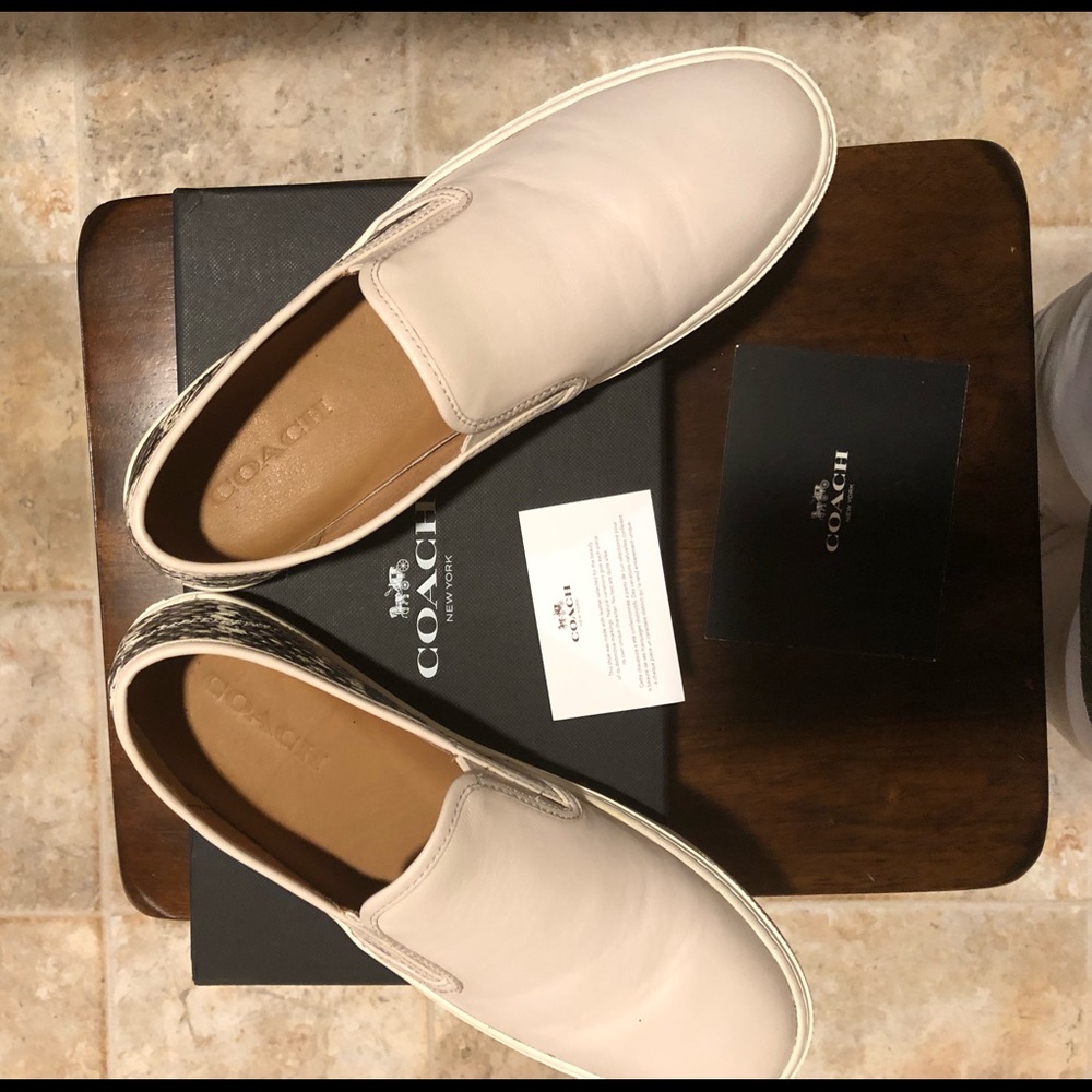 Coach Leather Slip on